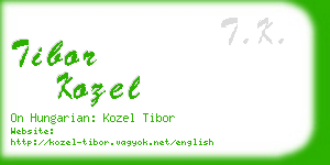 tibor kozel business card